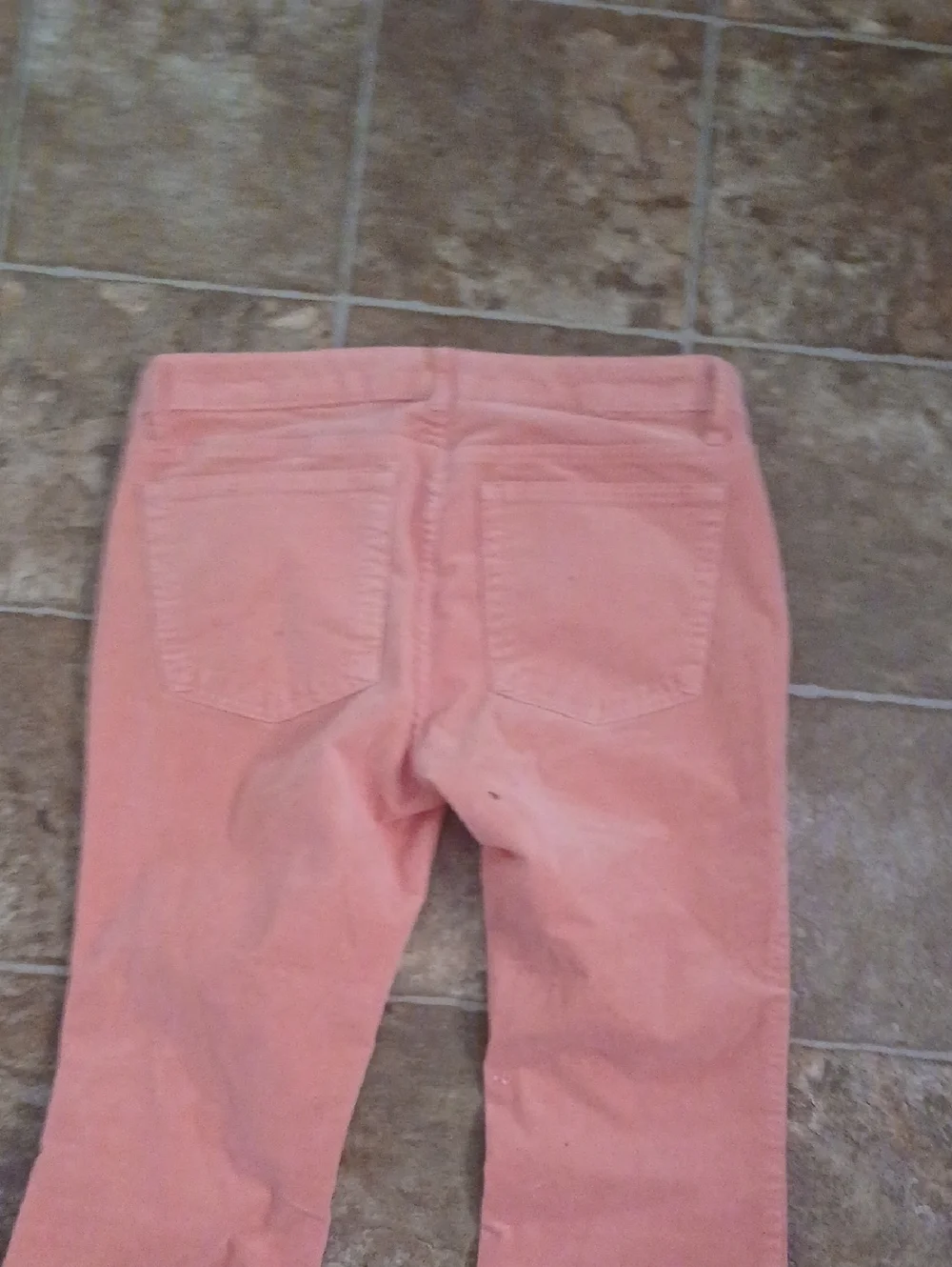 EUC Wild Fable Flare Low Rise Coral Pink Corduroy  Pants Size 8 - Picture 6 of 6